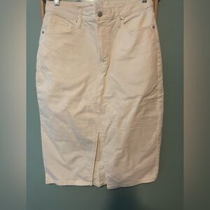 a new day Cream Pencil Skirt